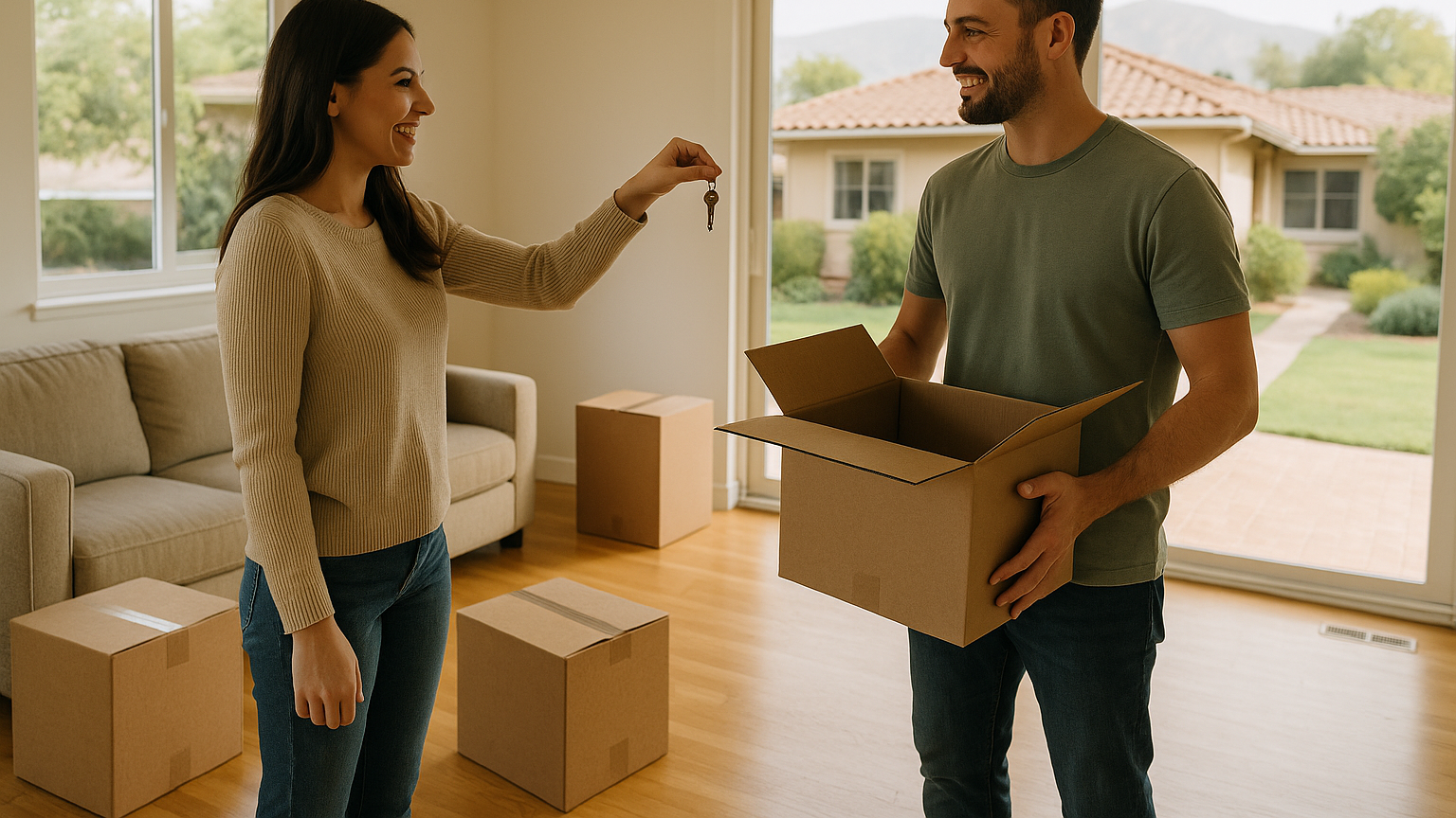 household moving into a home illustrating La Verne relocation guide for Inland Empire homebuyers for DANIEL AMINI and Advent Manor Real Estate.