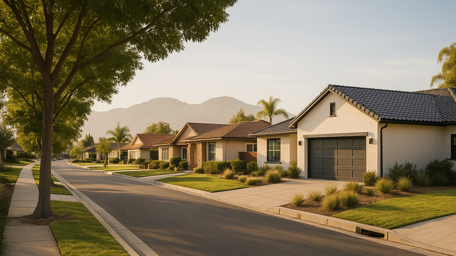 Southern California residential neighborhood scene illustrating Ontario buyer guide: what to know before choosing a neighborhood: seller and market update for DANIEL AMINI and Advent Manor Real Estate.